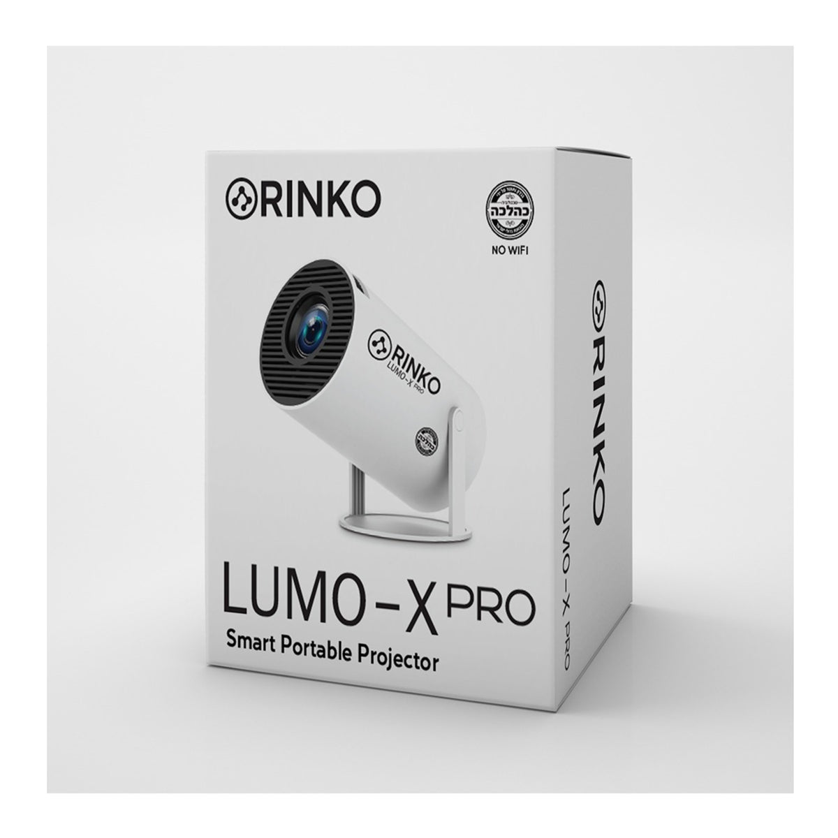 Rinko Lumo-X Pro Portable Projector - 180 Adjustable, Bluetooth with Speaker (Open Box)