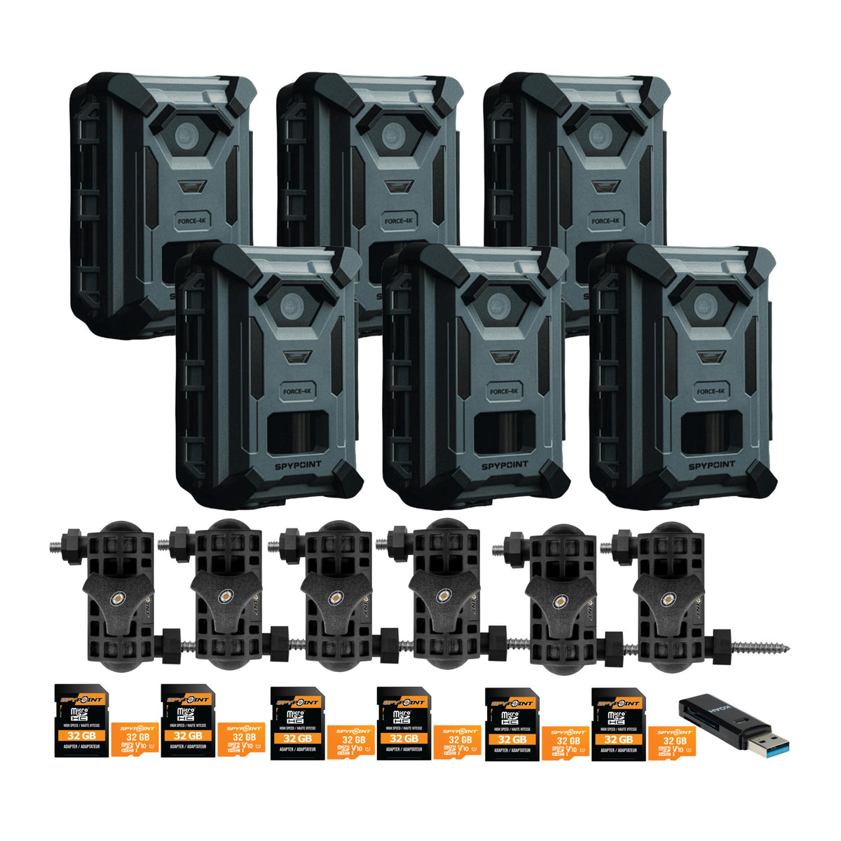 Spypoint FORCE-4K Trail Camera with 32GB MicroSD and Accessories Bundle