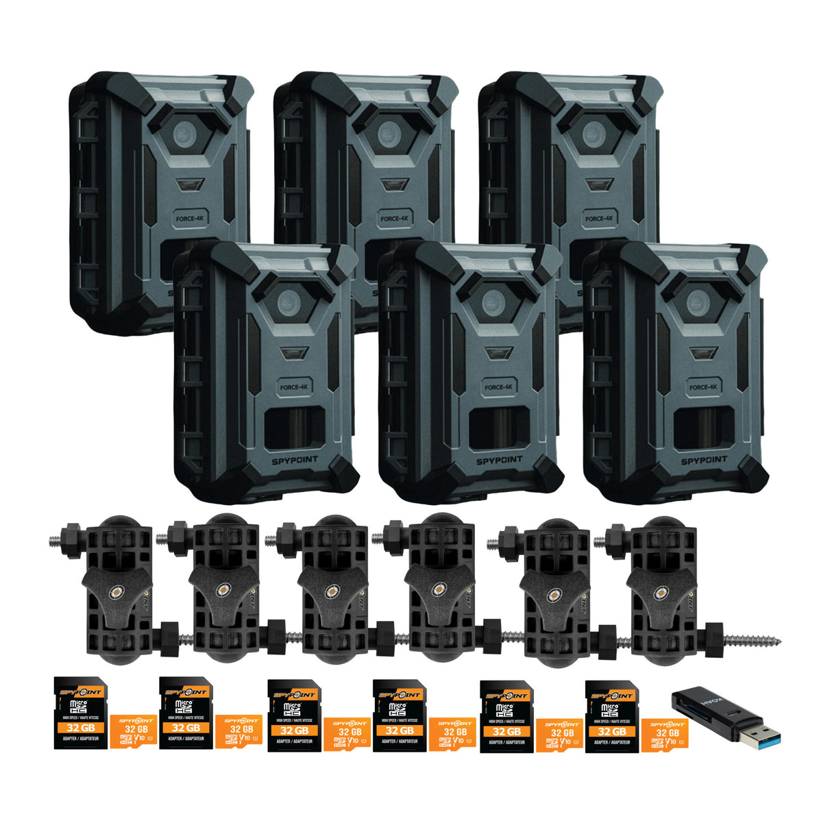 Spypoint FORCE-4K Trail Camera with 32GB MicroSD and Accessories Bundle