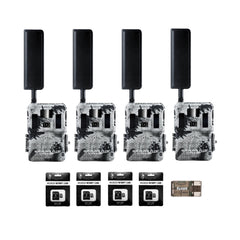 Spartan GoLive2 4G/LTE Trail Camera 4-Pack Bundle with 32GB Memory Card & Reader