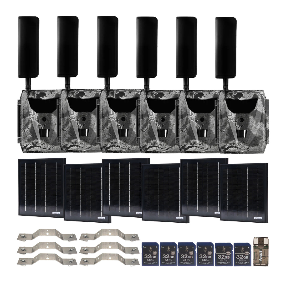 Spartan GoLive 4G/LTE Live Streaming Trail Camera with Solar Panel and Accs