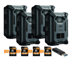Spypoint Force 40MP 4K Trail Camera (4 Pack) Bundle with Accessories