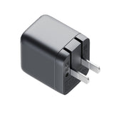 ReelCharge 45W Smart Wall Charger with USB-C Fast Charge Folding Plug (Gray)