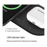 Belkin BoostCharge Pro 2-in-1 Magnetic Wireless Charging Pad with Qi2 (Black) (Open Box)