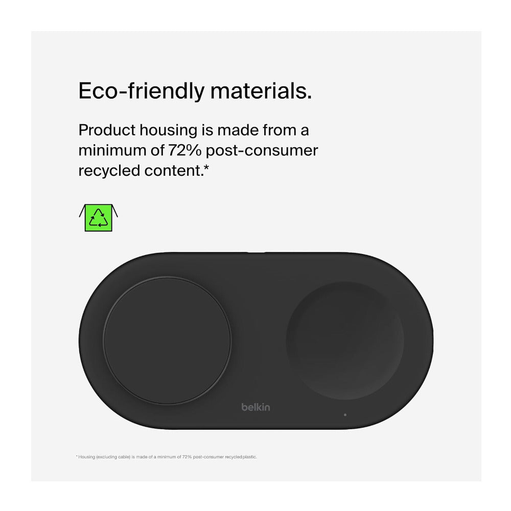 Belkin BoostCharge Pro 2-in-1 Magnetic Wireless Charging Pad with Qi2 (Black) (Open Box)