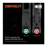 C+H Red Mount Plate for Walther PDP 1.0 with Ultra Thin Design and Strong Mounts