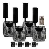 Spartan GoLive 4G/LTE Live Streaming Trail Camera 4-Pack Bundle