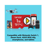 Lexar 1TB V30 A2 PLAY MicroSDXC UHS-I Memory Card
