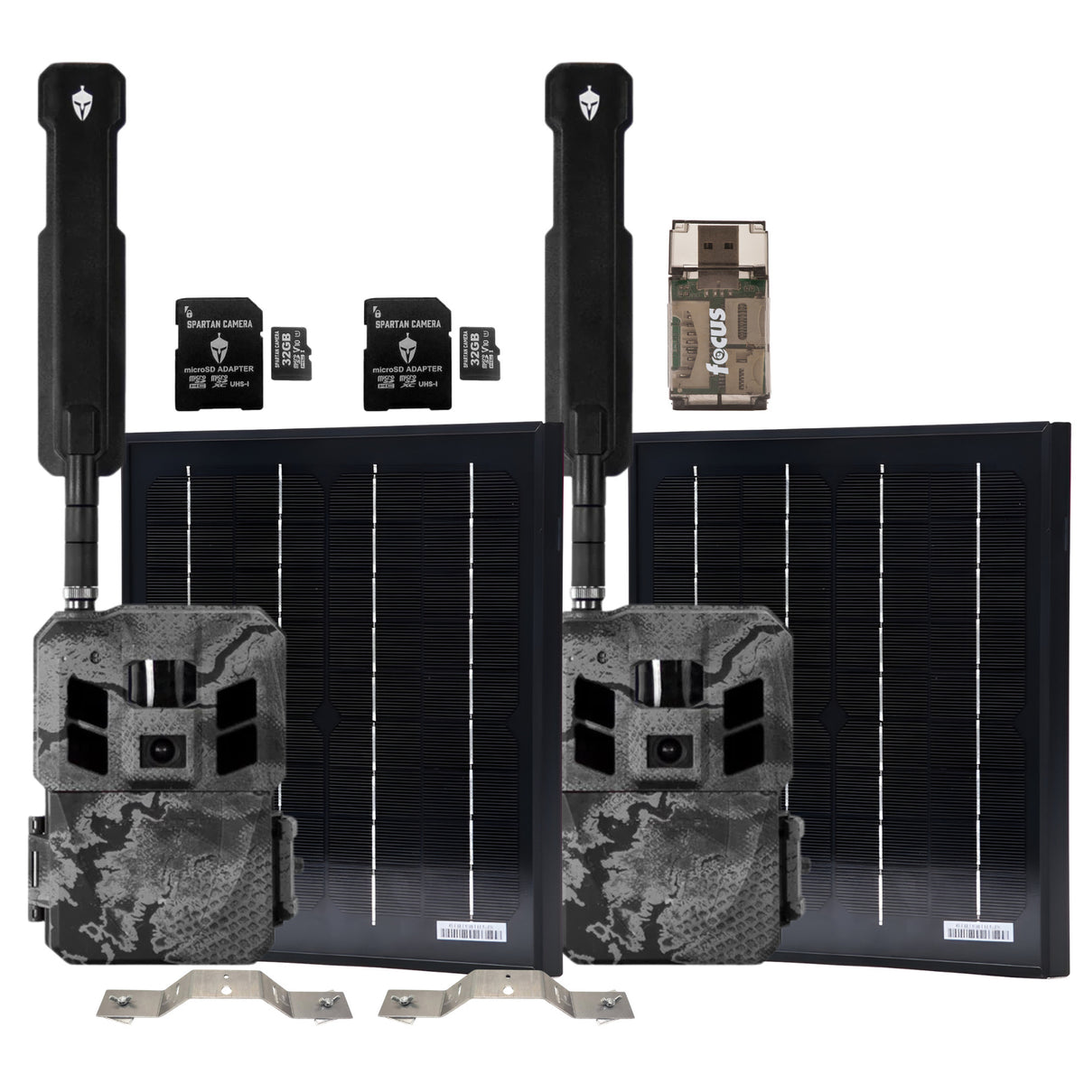 Spartan GoLive3 4G/LTE Multi-Carrier Trail Camera (Areus Camo) with Accs. Bundle