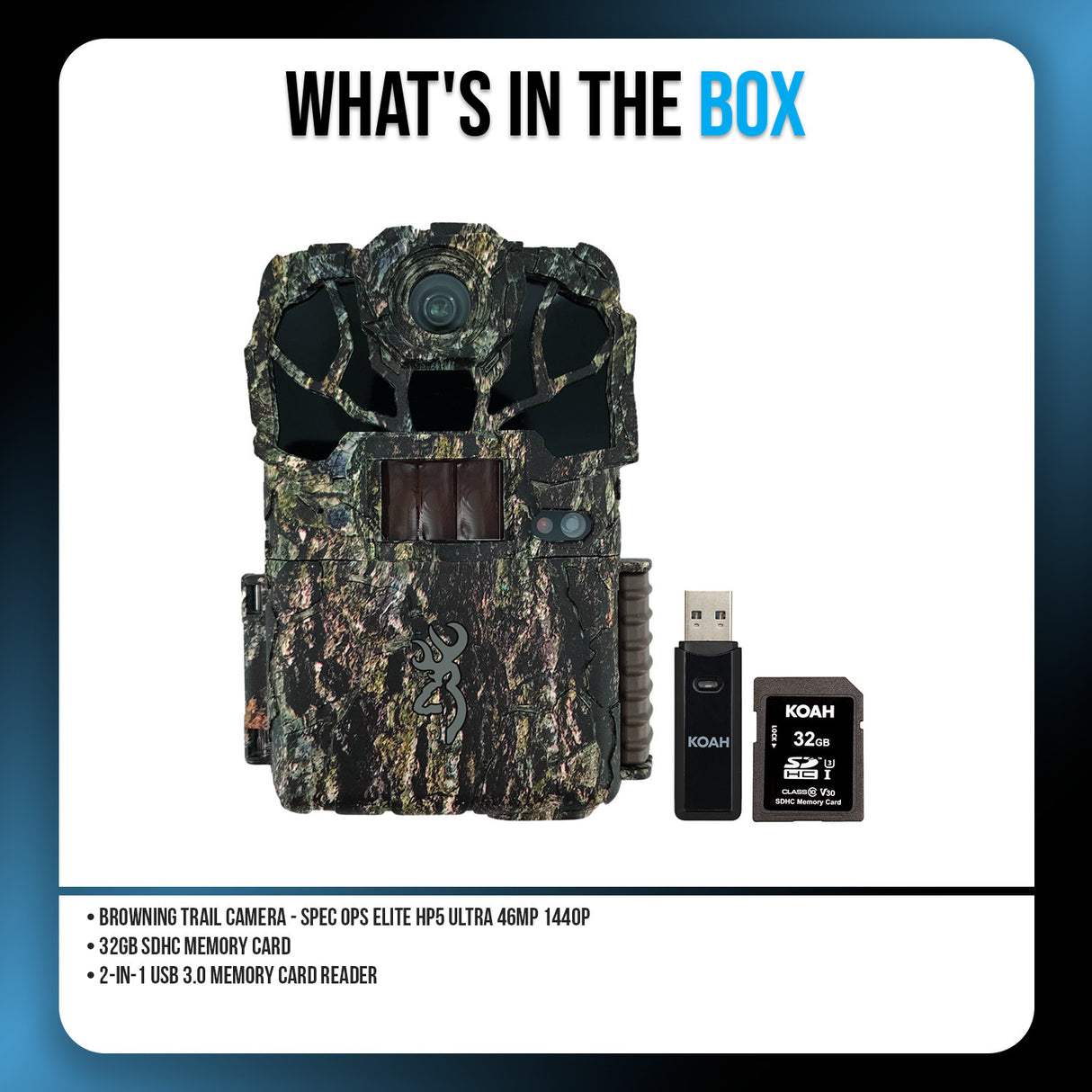Browning Spec Ops Elite HP5 Ultra 46MP 1440p Trail Camera Bundle