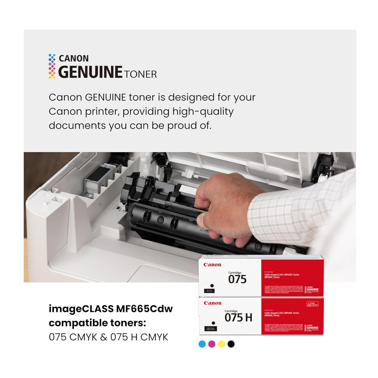 Canon imageCLASS MF665Cdw Color Laser Printer with Wireless Duplex 26ppm (White)