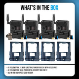 Yellowstone Y2 Black Wide Lens Trail Camera (4-Pack) with Security Box and Accs