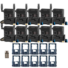 Yellowstone Y2 Black Wide Lens Trail Camera (10-Pack) with Security Box and Accs