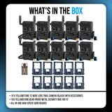Yellowstone Y2 Black Wide Lens Trail Camera (10-Pack) with Security Box and Accs