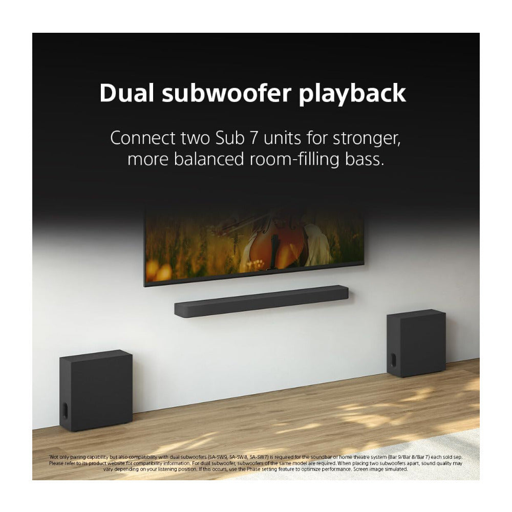 Sony BRAVIA Theater Sub 7 SA-SW7 Slim Wireless Subwoofer with 130mm Driver (Open Box)