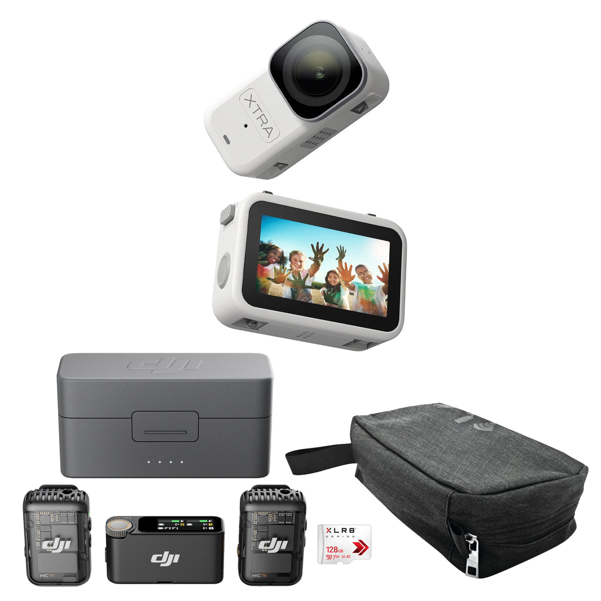 Xtra Atto Action Camera with Mic 2 (2 TX + 1 RX + Charging Case) Bundle