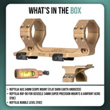 Reptilia AUS 34mm Scope Mount with ROF-90 for ACRO and Bubble Level Bundle (FDE)