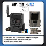 Yellowstone Y2 Black Wide Lens Trail Camera with Security Box and Accs