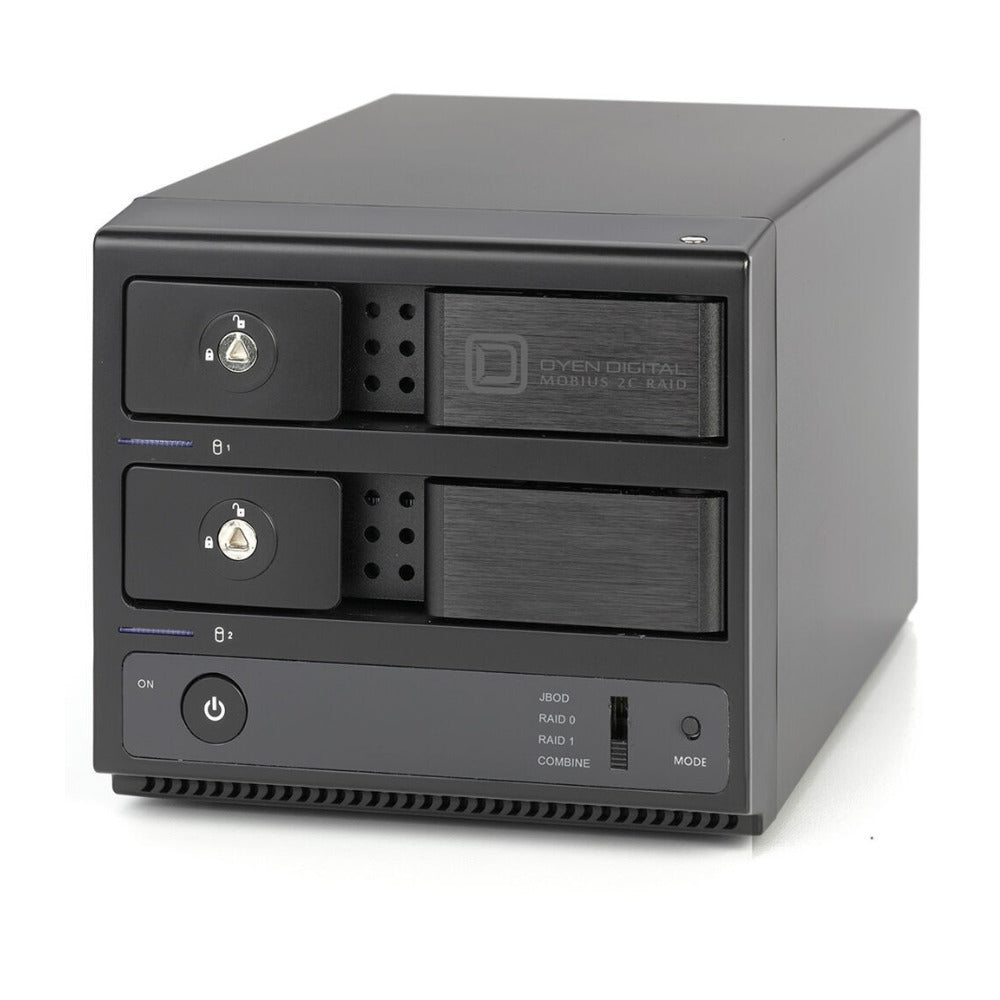 Oyen Digital Mobius 2C 24TB 2-Bay USB 3.2 Gen 2 RAID Array (2 x 12TB HDDs)