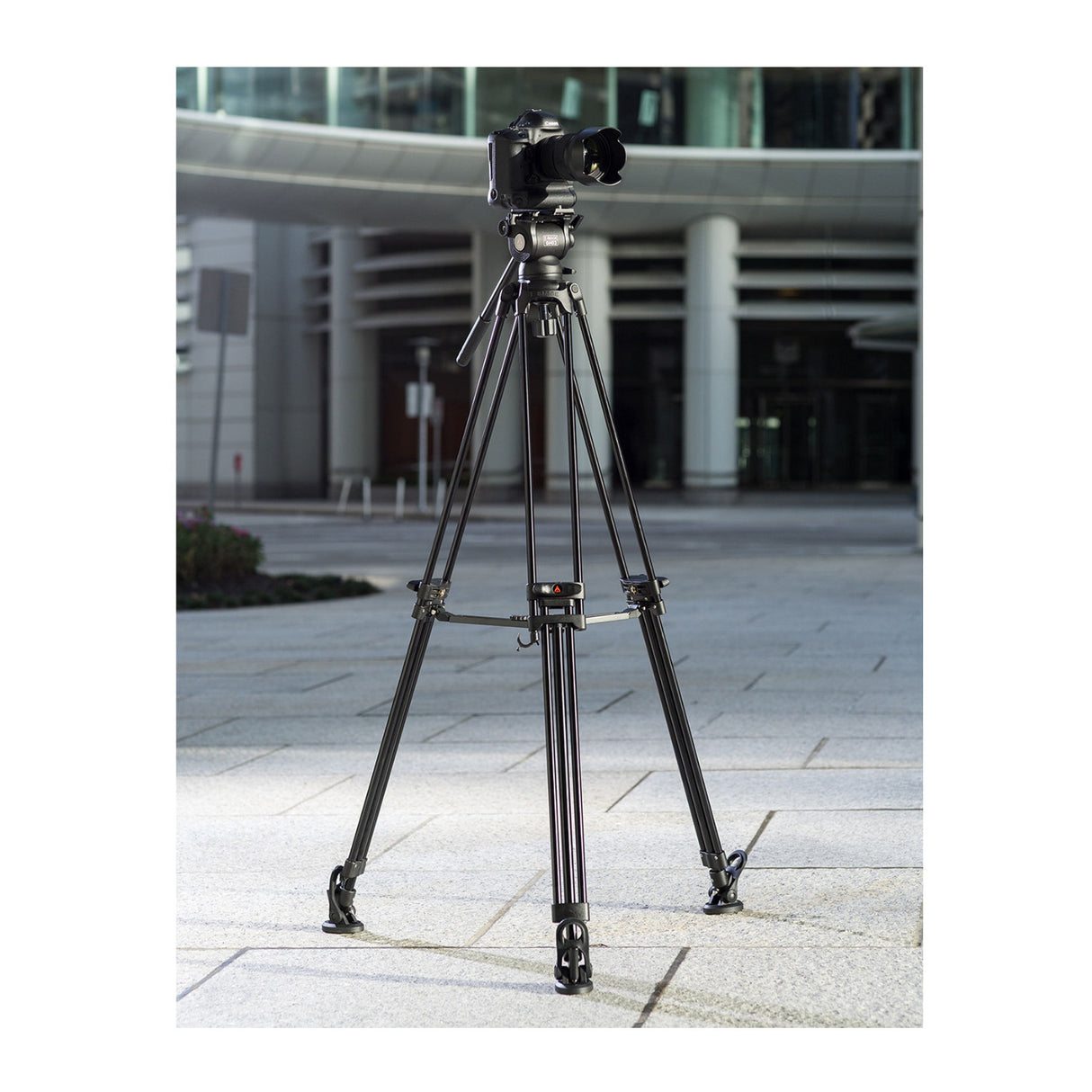 E-Image 2-Stage Aluminum Camera Tripod Kit with GH03 Fluid Head