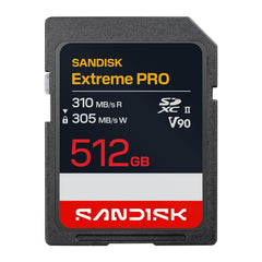 SanDisk 512GB Extreme PRO UHS-II V90 SDXC Memory Card