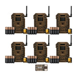 Muddy Outdoors Mitigator 3.0 Combo Cellular Trail Camera (6-Pack) with Accessories and Card Reader