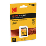 Kodak 128GB SD Class 10 UHS-I U1 V10 Full HD Memory Card with Reader Bundle