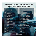 Sig Sauer ECHO RV35 2-16x35mm Thermal Riflescope with 640x512 Resolution
