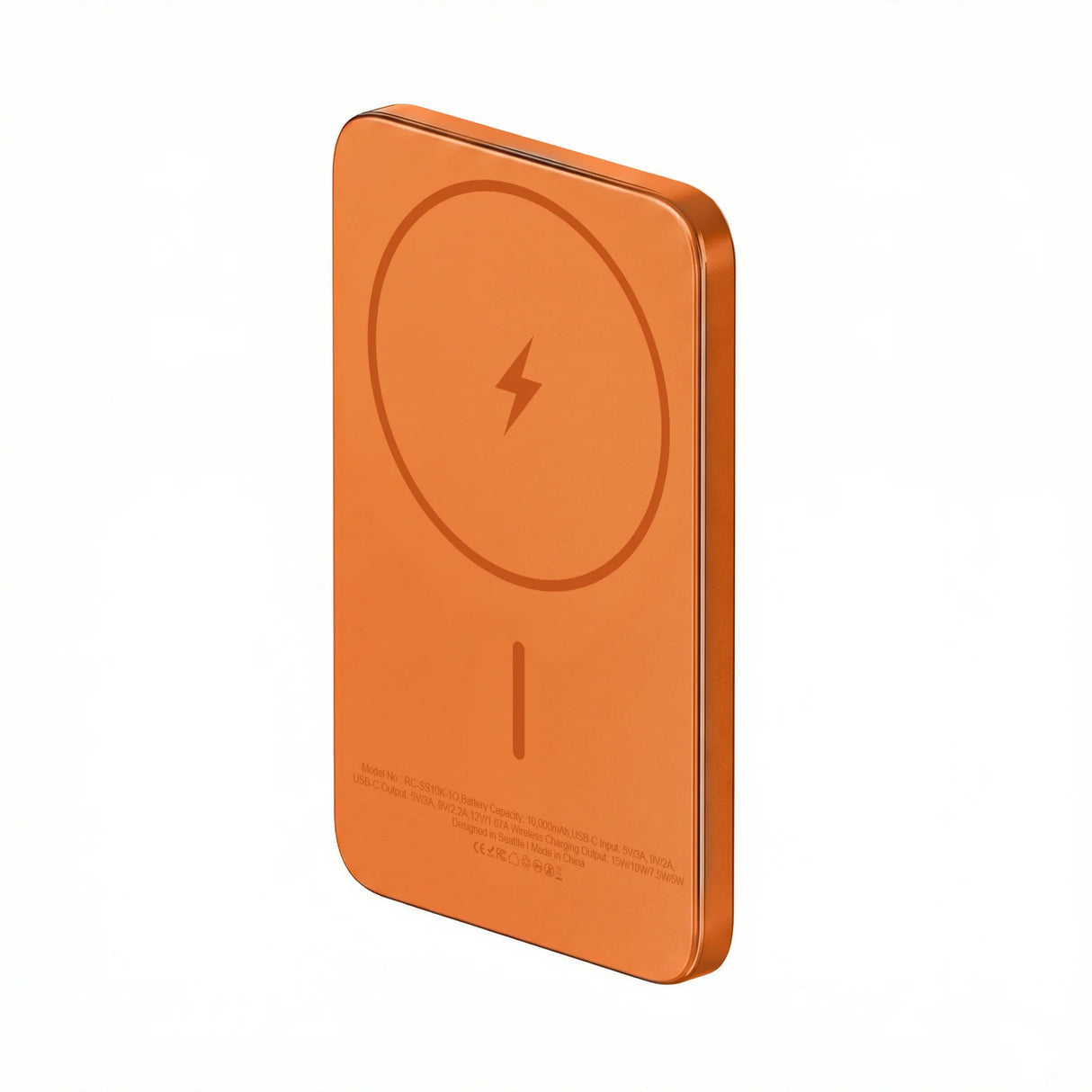 ReelCharge ReelSafe 5,000 mAh Qi2 Power Bank (Orange)