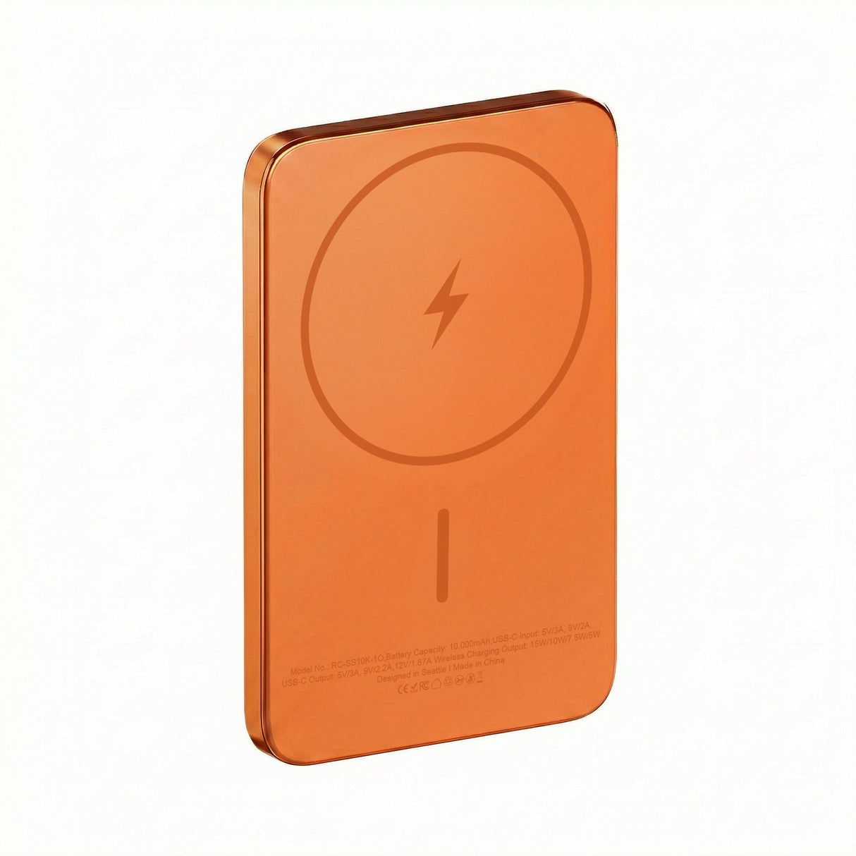 ReelCharge ReelSafe 5,000 mAh Qi2 Power Bank (Orange)