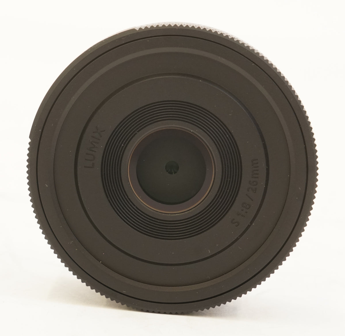 Panasonic S R26 Lumix S 26mm F8 Black Lens with Manual Focus and Portable Body (Used)