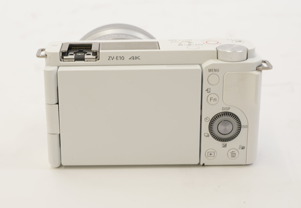 Sony ZV-E10 Mirrorless Camera with E PZ 16-50mm F3.5-5.6 OSS II Lens (White) (Open Box)