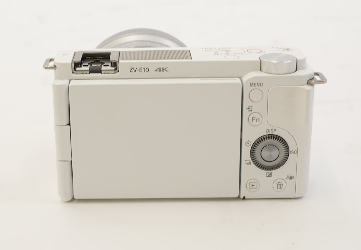 Sony ZV-E10 Mirrorless Camera with E PZ 16-50mm F3.5-5.6 OSS II Lens (White) (Open Box)