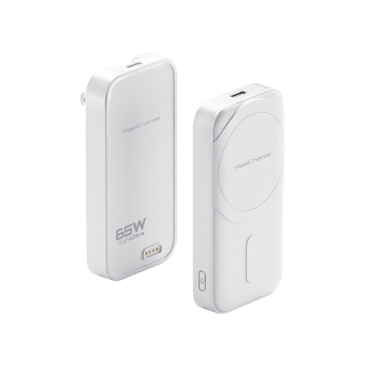 ReelCharge 5,000 mAh 65W Power Bank Fusion 5K (White)