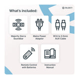 Majority Sierra Dolby Atmos 2.0.2 Channel Soundbar Bluetooth HDMI 3D Sound