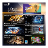 Hisense 65U8QG 65-Inch U8 Series ULED Mini-LED 4K UHD 165Hz Smart Google TV