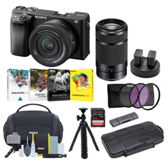 Sony a6400 Mirrorless Camera with 16-50mm and 55-210mm Lens Bundle