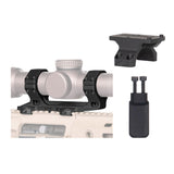 Reptilia AUS 34mm 39mm Scope Mount Hardcoat Anodized (Black) Bundle with ROF-90 & Bubble Level