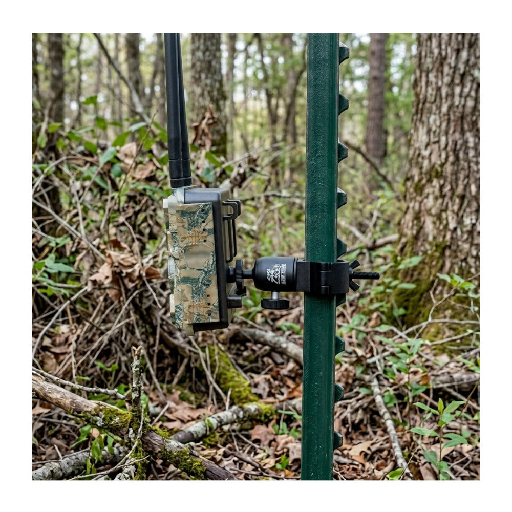 Slow Glow Maverick T-Post Trail Camera Mount Bundle with High-speed Card Reader