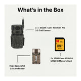 Stealth Cam Revolver Pro 3.0 Trail Camera (2-Pack) Bundle with Memory Card