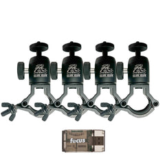 Slow Glow Maverick T-Post Trail Camera Mount (4-Pack) Bundle with Card Reader