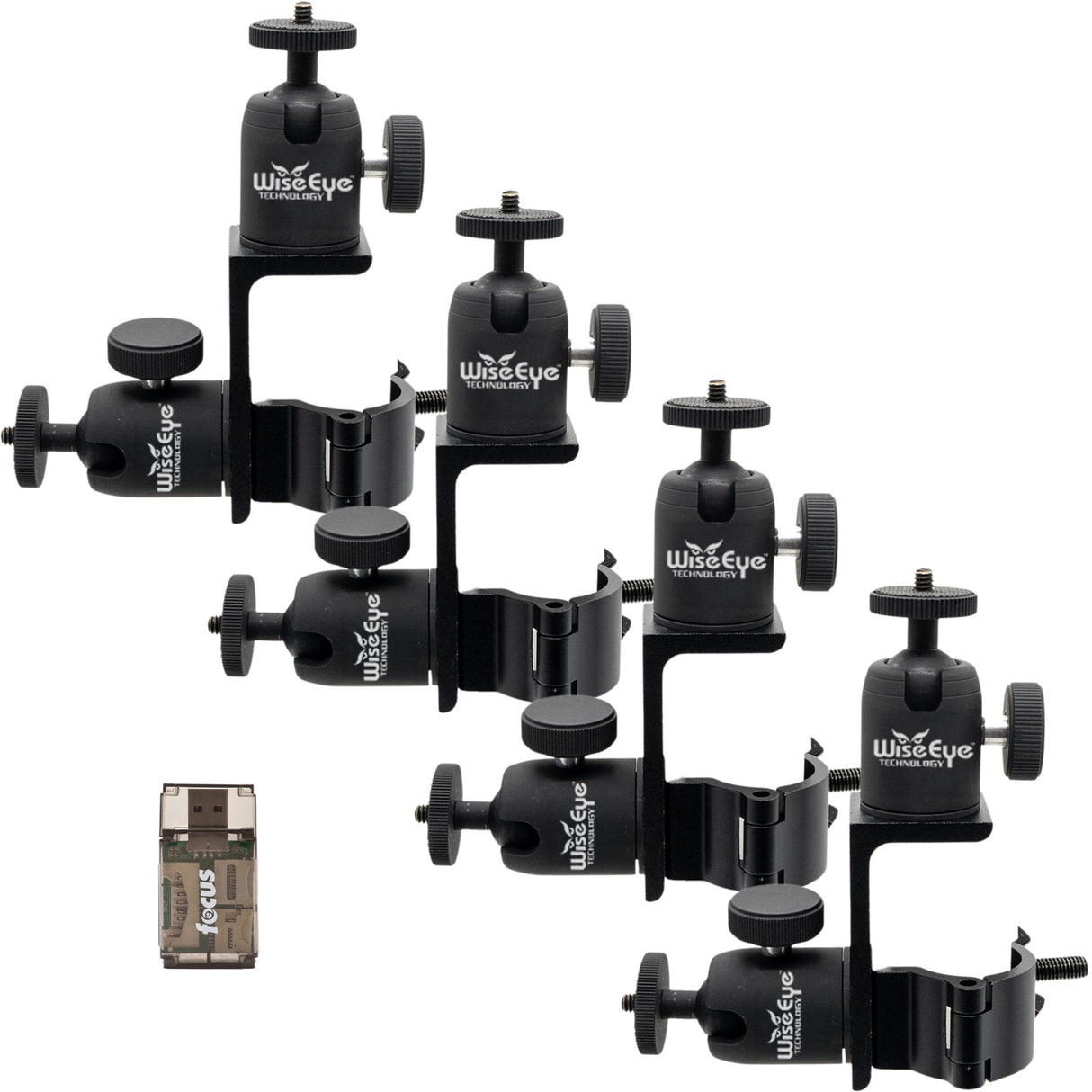 Slow Glow Maverick 2 Double Ballhead T-Post Mount with Card Reader Bundle