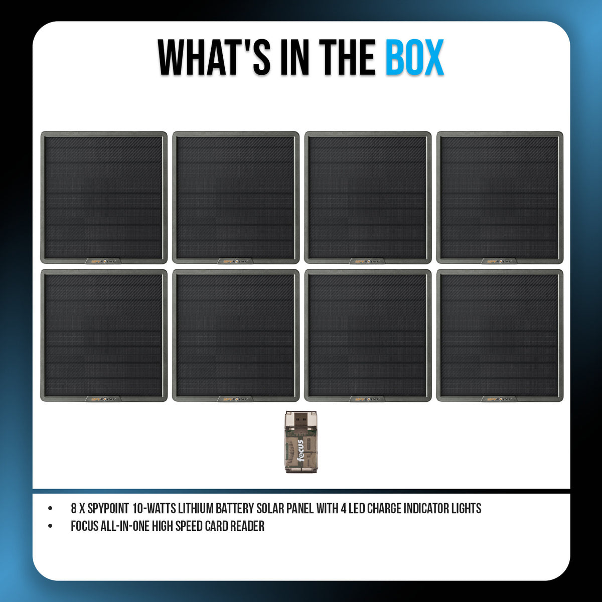 Spypoint 10-Watts Lithium Battery Solar Panel with 4 LED Charge Indicator Lights Bundle