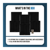 Spypoint SPLB-10 5W Compact Battery Solar Panel Bundle with High-Speed Card Reader (6-Pack, 7 Items)