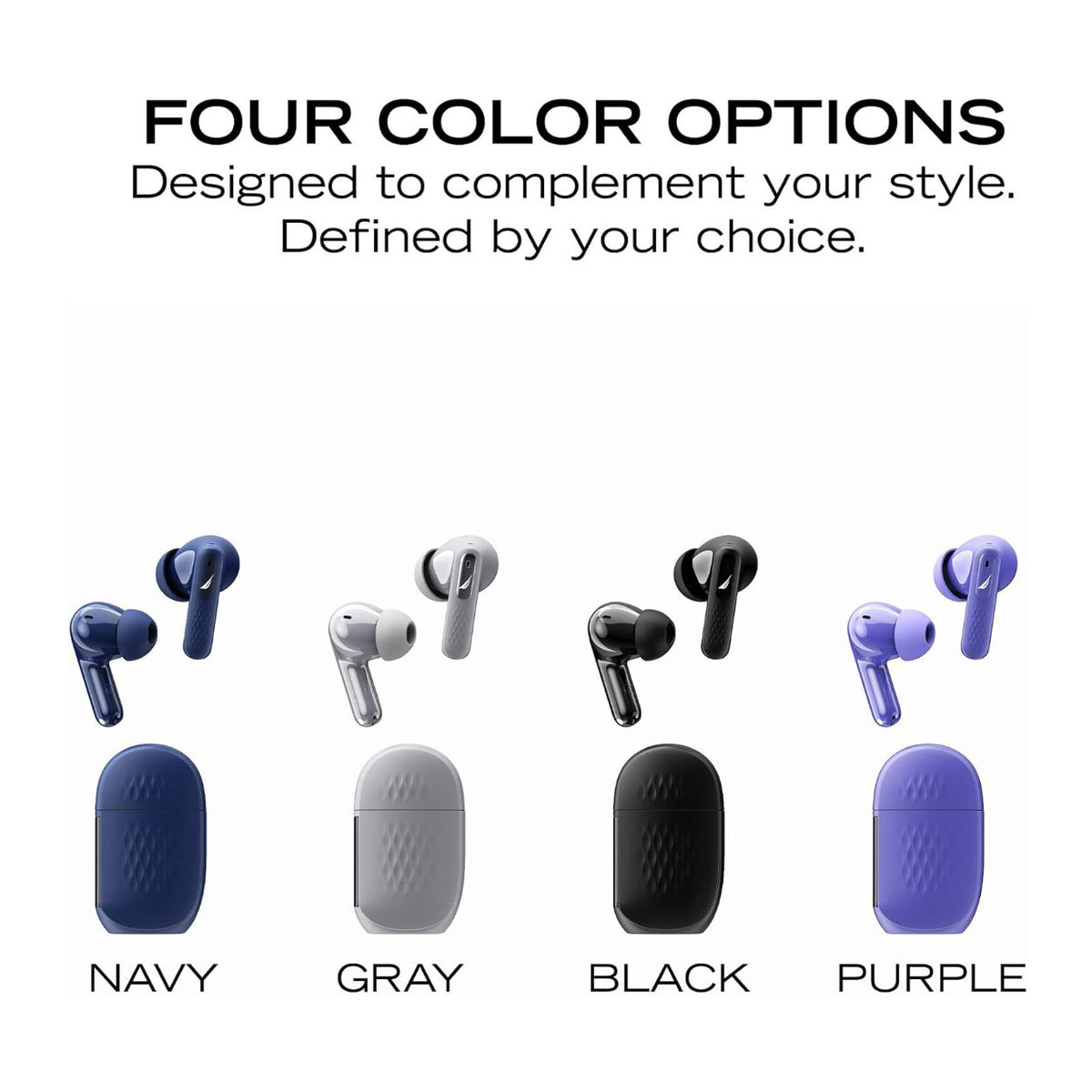 Nautica T710 True Wireless Stereo Earbuds with ANC ENC and 40H Playtime (Black)