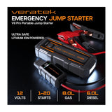 Veratek V8 Pro 3000A Jump Starter 20,000mAh 12V Battery Booster Pack