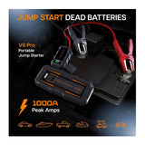 Veratek V6 Pro Jump Starter and Air Compressor 1000A 10000mAh Portable Car Battery Booster