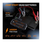 Veratek V6 Pro Jump Starter and Air Compressor 1000A 10000mAh Portable Car Battery Booster