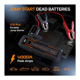 Veratek V10 Pro Portable 4000A Car Battery Jump Starter (10.0L Gas and 8.0L Diesel)