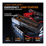 Veratek V10 Pro Portable 4000A Car Battery Jump Starter (10.0L Gas and 8.0L Diesel)